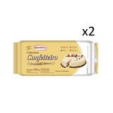 Cobertura De Chocolate Branco Mavalerio Kit 2 Barras 1,01kg