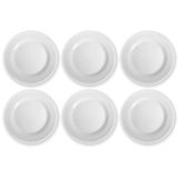 Kit 24 Prato Raso Opaline Menu Redondo Duralex Vidro Branco