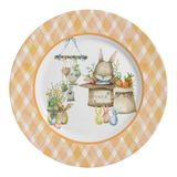 Conjunto 6 Pratos Rasos Follow The Bunny Pascoa Alleanza