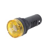 Sinaleiro Sonoro E Iluminado 22mm 24v Amarelo Modelo Bz