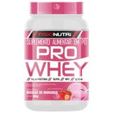 Kit 4 Pro Whey Fisionutri 900g Mousse De Morango