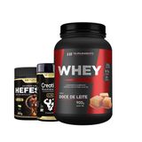 Whey Protein Doce De Leite 900g Pré Treino Limonada Creatina