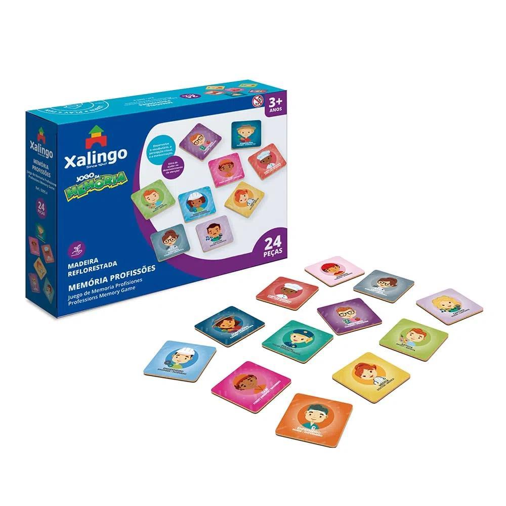 Brinquedo Educativo Madeira Jogo Da Memória Infantil Xalingo