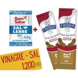 Vinagre Em Sache Castelo + Sal Em Sache Lebre - 1.200 Un