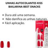 Unhas Autocolantes Kiss Ny Impress Bailarina Beet Snacks