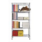 Estante Aço 5 Prateleiras Cromada Aramada 180 Cm C Rodizio