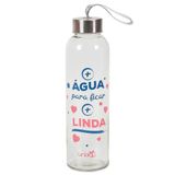 Garrafa De Vidro 500ml + Água Para Ficar Mais Linda - Unika