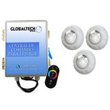 Led Piscina Kit 3 Led Rgb 9w Luxpool + Central Comando +