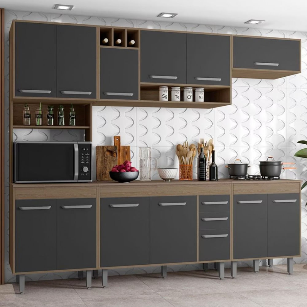 Cozinha Barcelona Com Balcao Para Cooktop Poliman