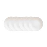 Conjunto Com 6 Pratos Rasos Tramontina Leonora Em Porcelana 25 Cm