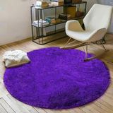 Tapete Saturs Pelo Alto Roxo 140cm Sala Quarto