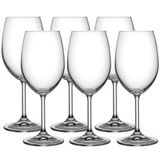 Conjunto De Taças Para Vinho Branco Bohemia Anna 350 Ml Em Cristal Ecológico 6 Peças