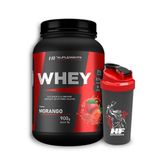 Whey Protein Morango 900g + Coqueteleira