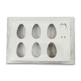 20 Caixas Para 6 Mini Ovo De Colher 50g, Em Acetato, Páscoa