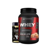 Whey Protein Doce De Leite 900g + Creatina 3g 120caps Pura