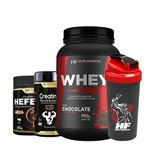 Whey Protein Chocolate + Pré Treino Limonada Creatina + Coq