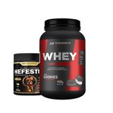 Whey Protein Cookies 900g + Pré Treino Hefestus Limonada