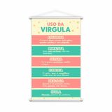 Uso Da Vírgula Português Banner Escolar Pedagógico 80x50cm