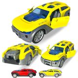 Carrinho De Ferro Miniatura Sedan - Sedan Esportivo Amarelo