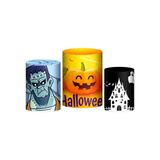 Trio Capas Cilindros Sublimado Halloween Tecido Veste Fácil