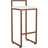 Banqueta Alta Para Cozinha Hanna L02 Bronze Corano Branco