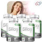 Kit 5 Suplemento Alimentar Silício 450mg 60 Cápsulas