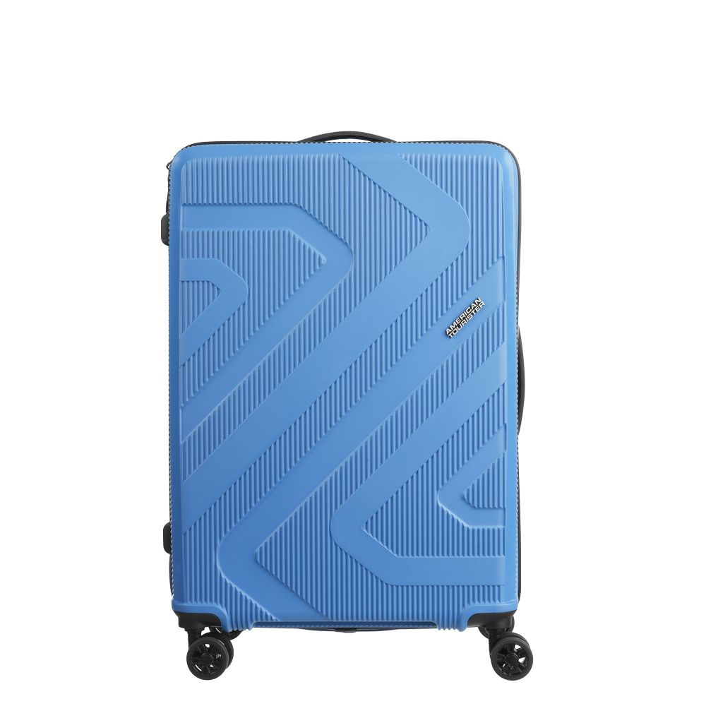 Mala Média Para Viagem Polipropileno American Tourister Camboriu Cadeado Tsa Rodas 360º Azul