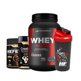 Whey Protein Cookies + Pré Treino Limonada + Creatina + Coq