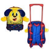 Mochila Infantil Escolar Rodinha Amarela Cachorro