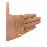 Cordão Tijolinho 3mm - Banhado A Ouro