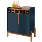 Barzinho C/2pts Adega P/sala De Jantar 50522 Azul Cedro