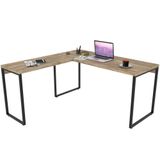 Mesa Para Escritório Estilo Em L 150x150cm Carvalho