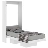 Cama Retratil De Parede Solteiro Cm8015 Branco Branco