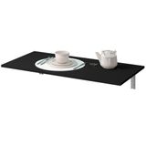 Mesa Dobrável De Parede Cozinha Escritório 120x45 Preto