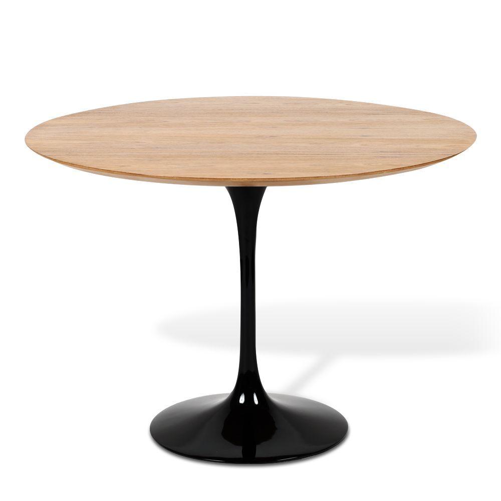 Mesa De Jantar Tulipa Saarinen Redonda 80cm - Freijó Preto