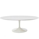 Mesa De Jantar Tulipa Saarinen Oval 160x90cm Laqueada Branco