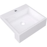 Cuba De Semi Encaixe Quadrada Para Banheiro Xq395 Branco