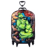 Mochila 3d De Rodinhas Infantil Hulk Avengers Verde