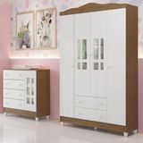 Quarto De Bebê Guarda Roupa Com Gavetas Cômoda