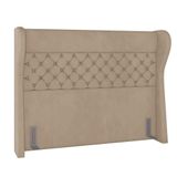 Cabeceira Cama Box Casal Queen 160cm Veludo Bege