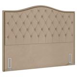 Cabeceira Cama Box Casal Queen 160cm Siena P02 Veludo Bege
