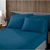 Jogo De Cama Solteiro Malha Liso 2 Peças Image Azul Marinho