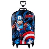 Mochila De Rodinhas 3d Infantil Capitão America Azul