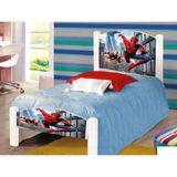 Cama Infantil Solteiro Adesivada Spider Branco