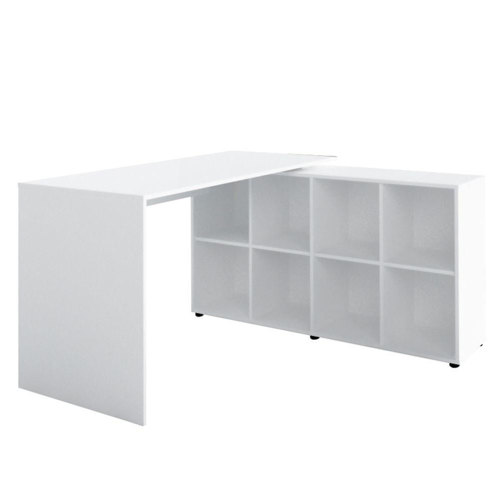 Mesa Para Escritório Extensível Escrivaninha Nero A2 Branco