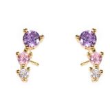 Brinco Ear Cuff Pedra Zirconia Infantil Pequeno - Dourado