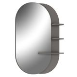 Espelho Para Banheiro 70 Cm Com Prateleiras Magneto Nogal