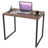 Mesa Para Escritório Estilo Industrial 90 Cm Nogal