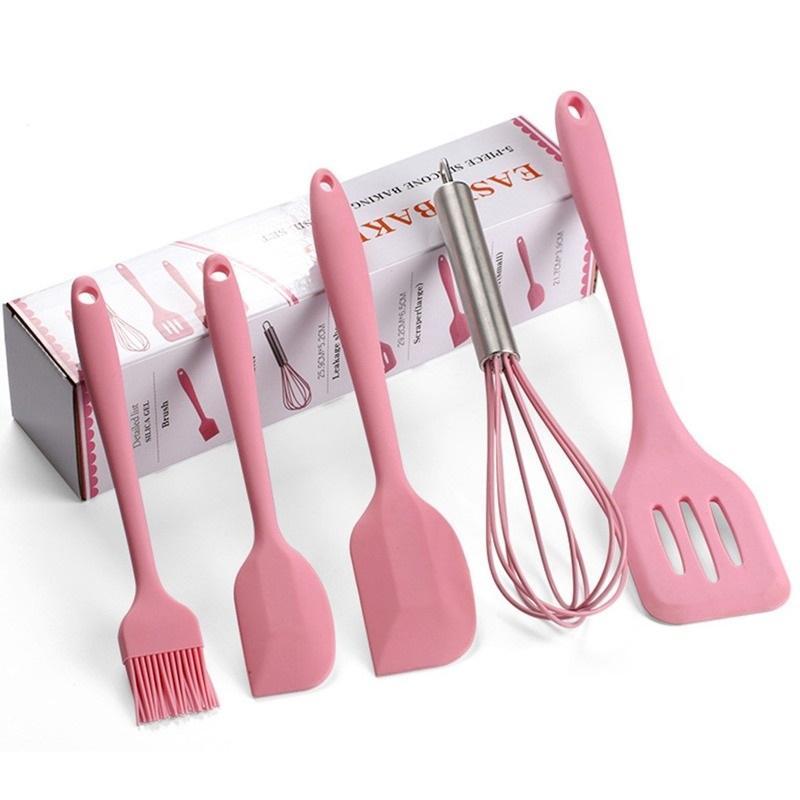 Utensílios De Cozinha Silicone Com Fue - Kit Com 5