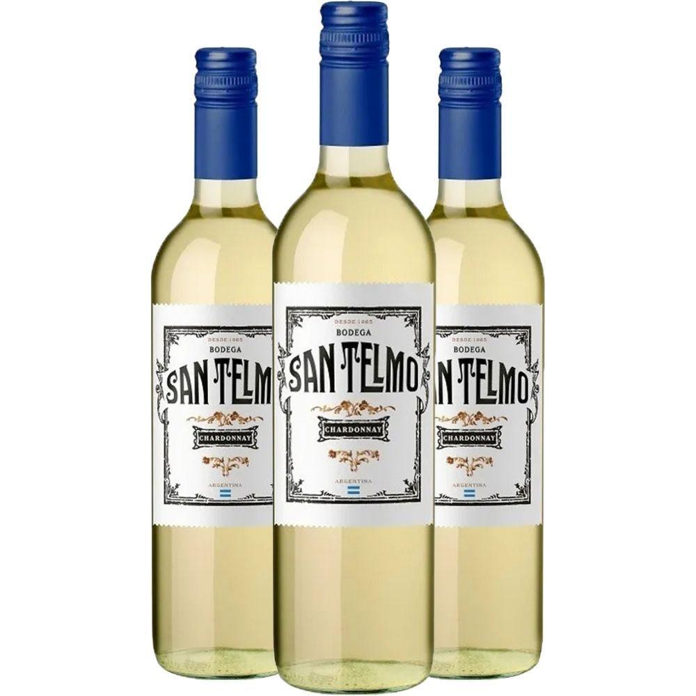 Vinho Branco San Telmo Chardonnay 750ml (3 Unidades)